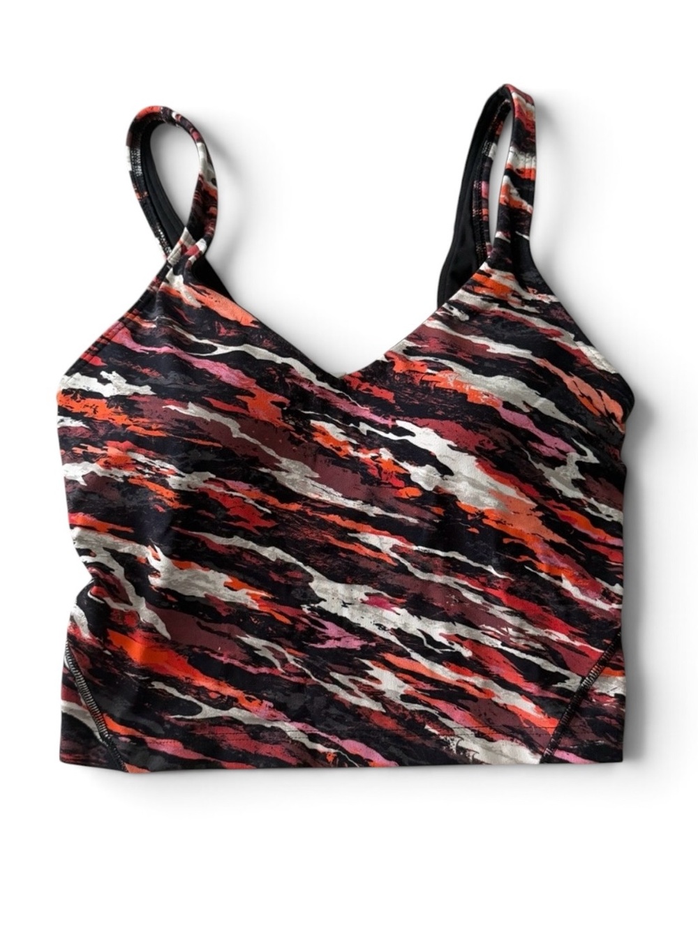 NWT Lululemon Align Cropped Tank Top Multicolor Abstract Print Size 14